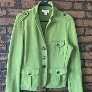 Talbots Olive Green Coat, Size S, Used Like New